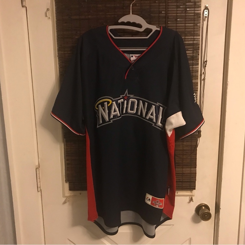 Majestic Navy and Red All-Star Game Braun Jersey
